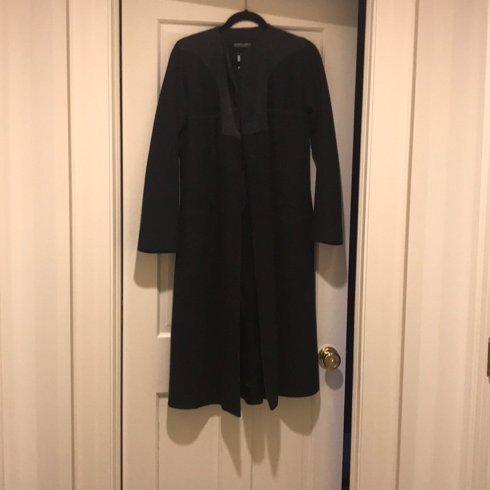 Giorgio Armani black wool long coat